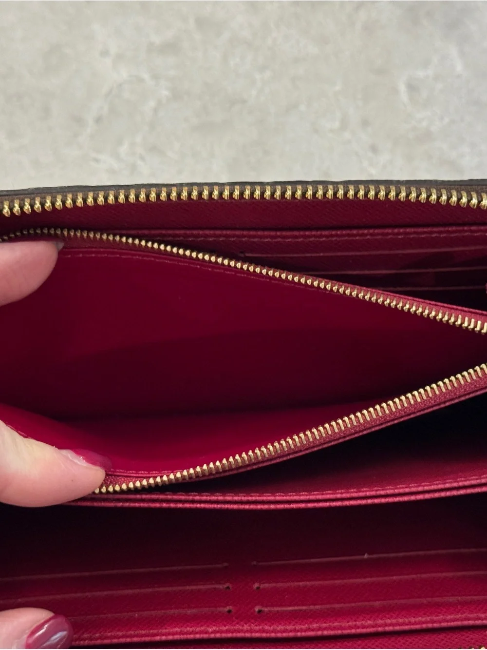 Louis Vuitton Monogram Zipoh Wallet - Brown with Gold Hardware